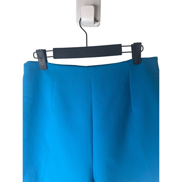 2/ $30 ZARA Turquoise High-Waisted Shorts L Polyester Blend - Picture 7 of 12